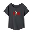 thumbnail image 1 of Camiseta para Mujer Cuello Redondo Camisa Cuello Redondo Verano Tops para Viajar Mujer L, 1 of 8