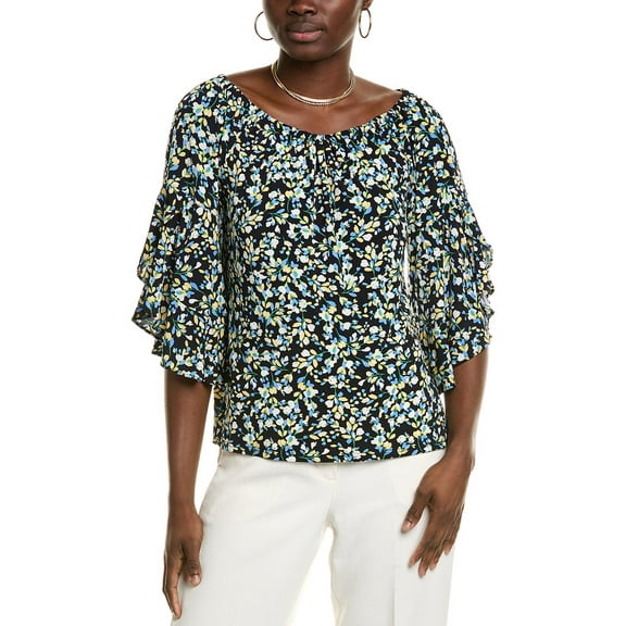 Vince Camuto womens Off-The-Shoulder Blouse, xs, Blue