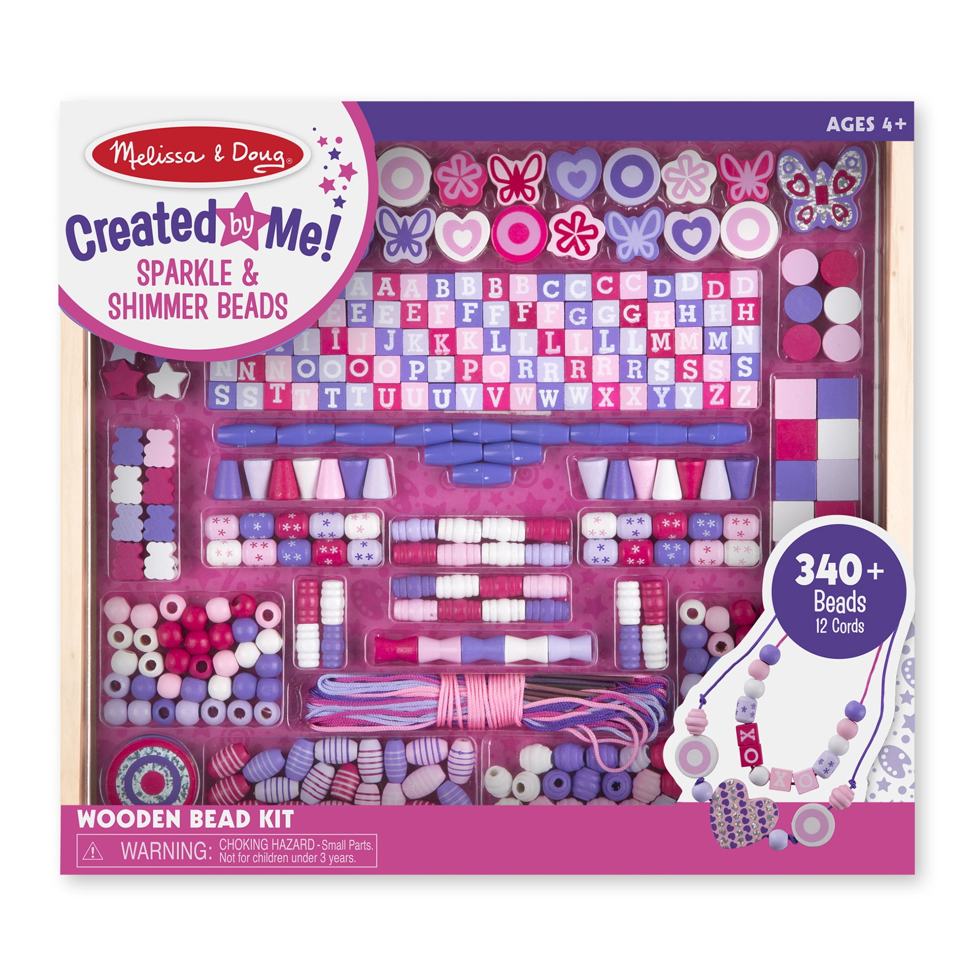 melissa & doug wooden stringing beads in a box