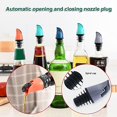 thumbnail image 3 of Oil Nozzle Oil Bottle Stopper, Olive Oil Spouts, Oil Vinegar Bottle Stopper, Automatic Opening Closing Oil Guide Nozzle Plastic Oil Bottle Cap Seasoning Bottle Pourer, 3 of 9