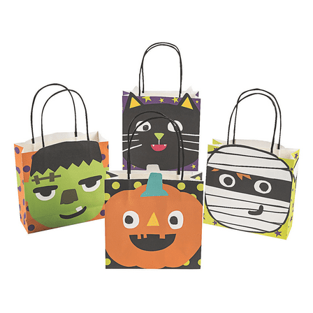 Medium Ghoul Gang Halloween Gift Bags, Party Supplies, Halloween, 12 Pieces