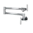 thumbnail image 1 of Kitchen Faucet Pot Filler Double Joint Spout Folding Stretchable Swing Arm, Wall Brass Single Hole Two Handle Kitchen Sink Tap ,Versatile Features, 1 of 7