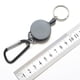 thumbnail image 5 of Portatarjetas de identificación retráctil de 2 piezas con clip de carrete mosquetón para organizador de llaves antipérdida Camping viajes de senderismo, 5 of 9