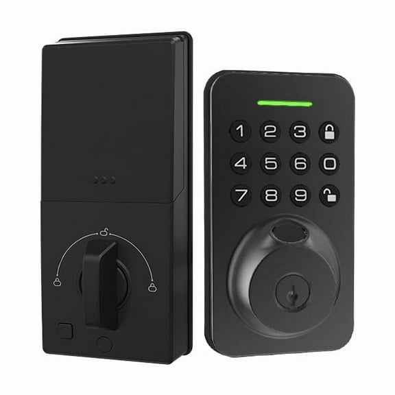 Smart Door Lock with APP Control, Fingerprint Door Locks with Keypad Deadbolt, Keyless Entry Door Lock with Auto-Locking, Battery Life Deadbolt Lock, Easy Installation