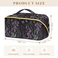 thumbnail image 4 of FORMRS Makeup Bag Travel Cosmetic Organizer for Women Fold Flat Zipper Pouch with Handle, Gothic Floral Print, 4 of 8