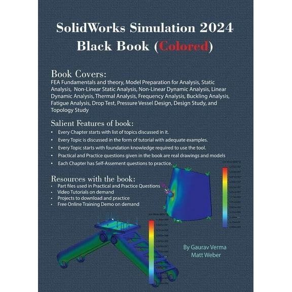 SolidWorks Simulation 2024 Black Book: (Colored), (Hardcover)