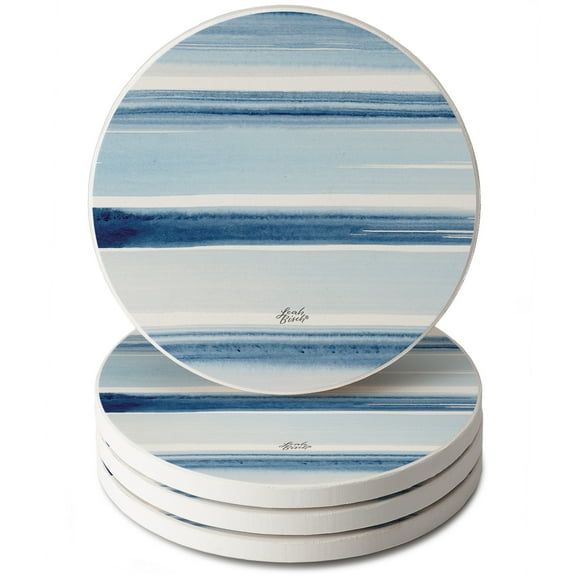 Thirstystone Ocean Tides 4-Pack Round Stone Coasters