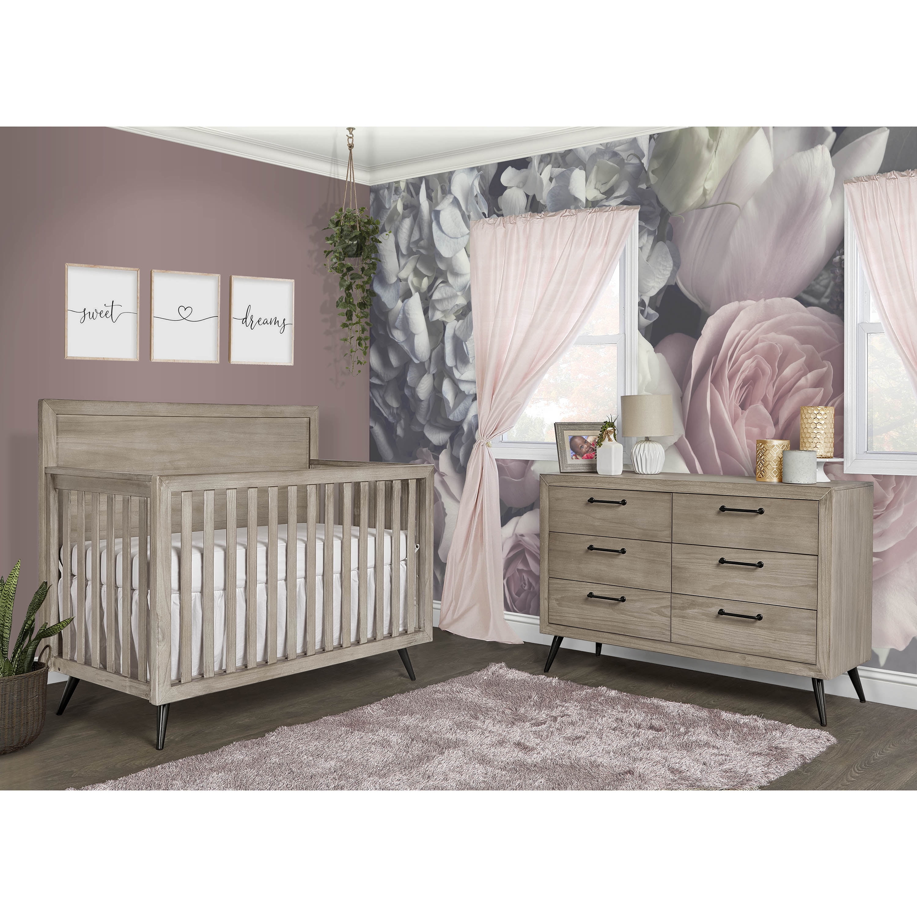 Bodie Natural Oak Wood Convertible Baby Crib + Reviews