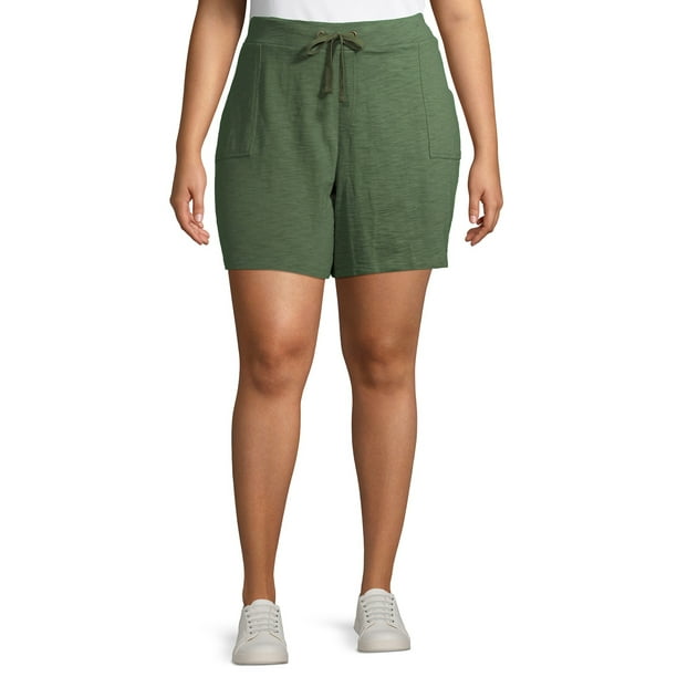 Terra & Sky Terra & Sky Women's Plus Size Knit Shorts