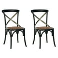 thumbnail image 2 of SAFAVIEH Eleanor X-Back Bistro Rustic Side Chair, Distressed Hickory, Set of 2, 2 of 7