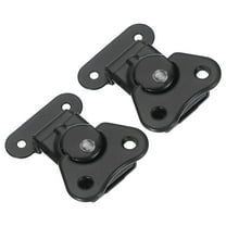 Uxcell 2"x1.5" Steel Spring Loaded Small Butterfly Twist Latch, Black 2 Pack