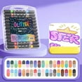 thumbnail image 2 of 36 Dual-Ended Flash Pens Colors Tip Glitter Gel Pen Set Upgrade Fiber Tips Smooth Paint Markers Pen for Adults Coloring Metallic Glitter Markers for Diy Crafts Christmas Cards Making 10Ml, 2 of 9