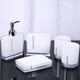 thumbnail image 5 of Juego de accesorios de baño de acrílico de 5 piezas, taza de baño, soporte para cepillo de dientes, jabonera, 5 of 10