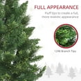 thumbnail image 4 of HOMCOM 9ft Tall Pencil Artificial Christmas Tree Holiday Décor with 1298 Branches, Auto Open, Steel Base, Pine Needles, Green, 4 of 4