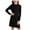 Black, variant on vigerkar Girls Long Sleeve Knit Ribbed Dress Kids Casual Crewneck A-Line Trendy Spring Dress Comfort Soft School Dance Dresses (AG, 11-12 Years)