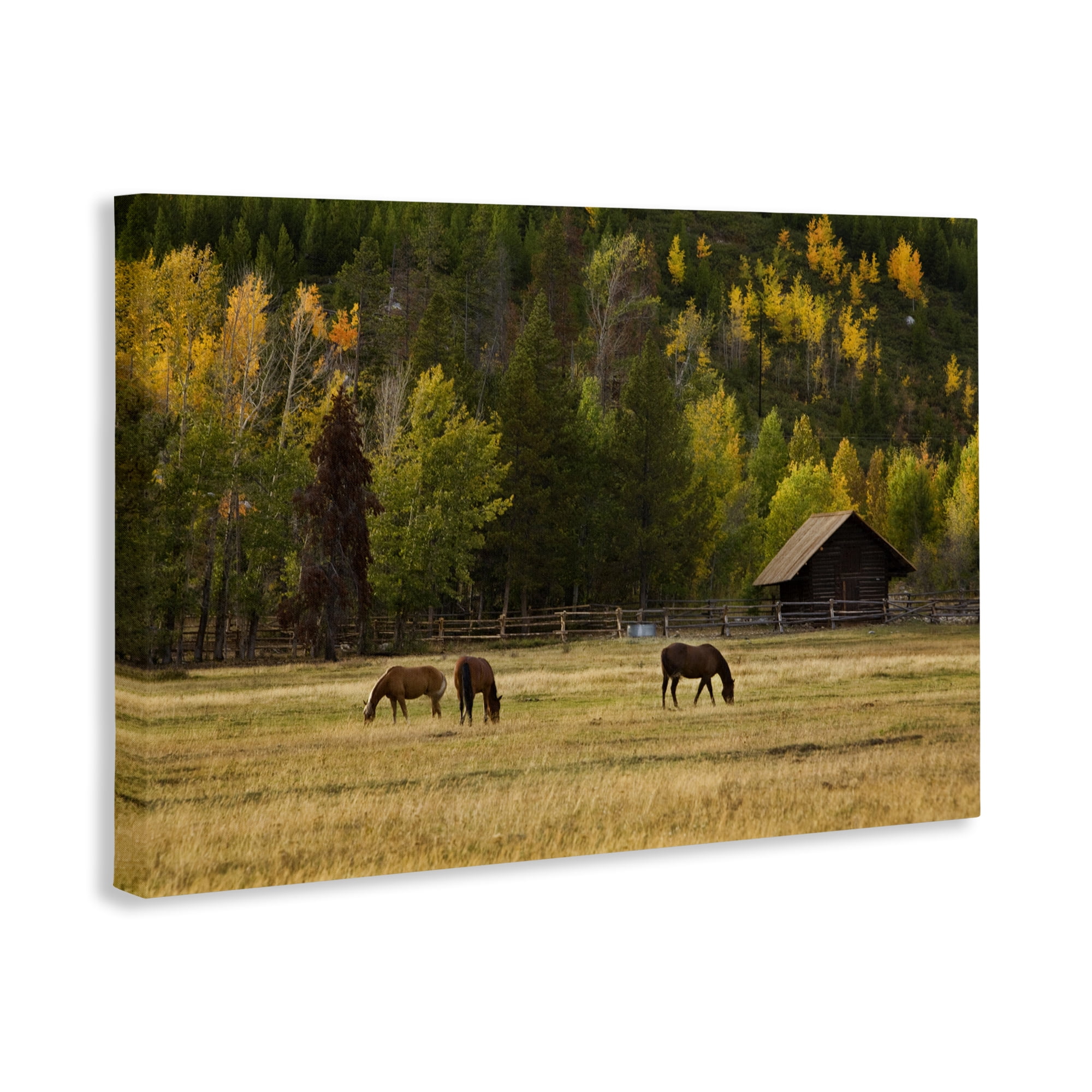Stupell Industries Horses In Jackson Hole Canvas Wall Art, design by Scott Stulberg