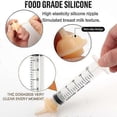 thumbnail image 2 of Silicone Material Kitten Nipples for Nursing, Reusable Kitten Syringe for Feeding,Silicone Pacifier Suitable for Kittens, Puppies and Wild Animals, 2 of 5