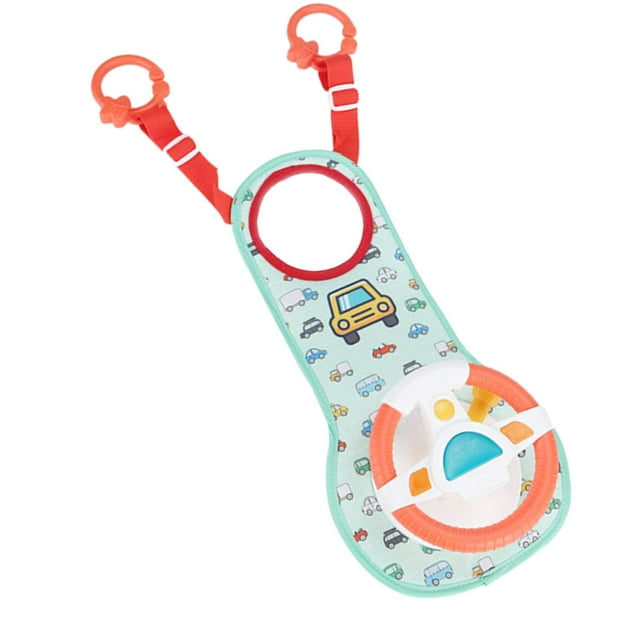 Juguetes para bebés con espejo, juguetes para asiento , volante con luces musicales y sonidos de conducción, juguete para bebés, Hugo volante del asiento del coche