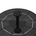 thumbnail image 3 of Solar Water Fountain Pump Kit Outdoor for Pond 3W Dia 180mm 7.09in Maximum Height 70cm 27.56in with 6 Nozzles, 3 of 5