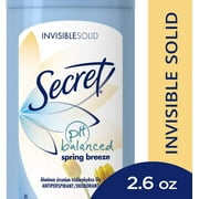 ( 2 Pack) Secret Anti-Perspirant Deodorant Invisible Solid Spring Breeze 2.60 oz