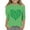 Z106-Green, variant on YUEHUA Shirt for Girls 9-10 Girls's Graphic St Patricks Day Fashionable Versatile Round Neck 3/4 Quarter Sleeve Casual T Shirt Top, 9-10 Years
