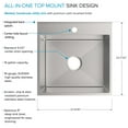 thumbnail image 2 of Transolid TC2D-2222-BB All-in-One 22 in. x 22 in. x 35 in. Metal Undermount Laundry/Utility Sink and Cabinet in Matte Black, 2 of 7