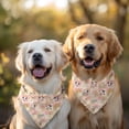 thumbnail image 2 of Dog Bandana 2 Pack,Beige Cow Checker Pattern Bandanas for Dogs,Cat Bandana,Small/ Large Dog Bandana 2 Size,Dog Bandanas Girl Boy, 2 of 5