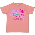 thumbnail image 3 of Inktastic 100 Days of School in Pink and Purple with Crown Girls Toddler T-Shirt, 3 of 5