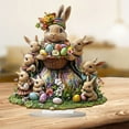 thumbnail image 6 of Easter Bunny Decorations for The Home,Easter Bunny Table Top Sign Easter Bunny Egg for Table,2d Tiered Tray Decoration,Spring Centerpiece Ornament for Home Dining Or Coffee,Bunny Tabletop Decor, 6 of 9