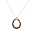 thumbnail image 3 of Bohemia Circle Pendant Necklace Ethnic Glitter Faux Leather Gold Sweater Jewelry, 3 of 8