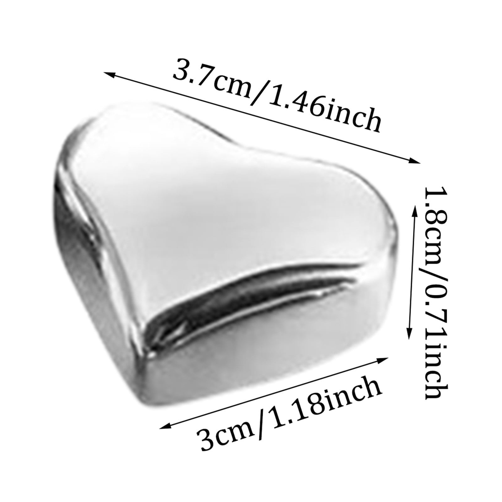 For Home Bar, Heart Shaped Stainless Steel Reusable Ice Trays Stones for and Unique Ice Cubes for Drinks Beverage Enhancers