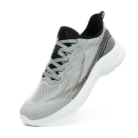 HAOSHIDUO Men s Running Sports Shoes Soft Lightweight Comfortable Breathable Fabric Walking Shoes Large Size Casual Shoes