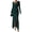 Dark Green, variant on Women'S Long Sleeve Bodycon Dress Asymmetrical Neck Cocktail Party Slit Maxi Dresses Black XXL