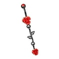 thumbnail image 1 of Belly Button Dangle Dangling Belly 14G Long Belly Piercing Jewelry for Flower, 1 of 9