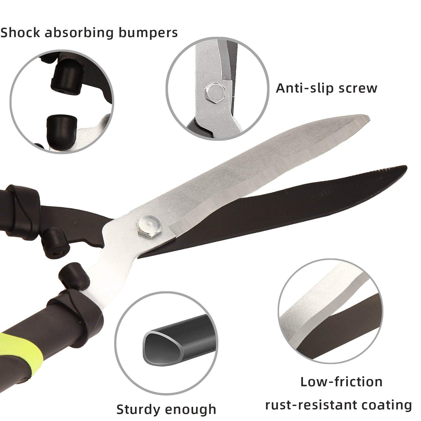 YARTTING Garden Tool Set Loppers, Hedge Clippers, Garden Shears Gardening Tools with Sharp Steel Blade,3PCS Yard Clipper for Branches, Shrubs & Hedges