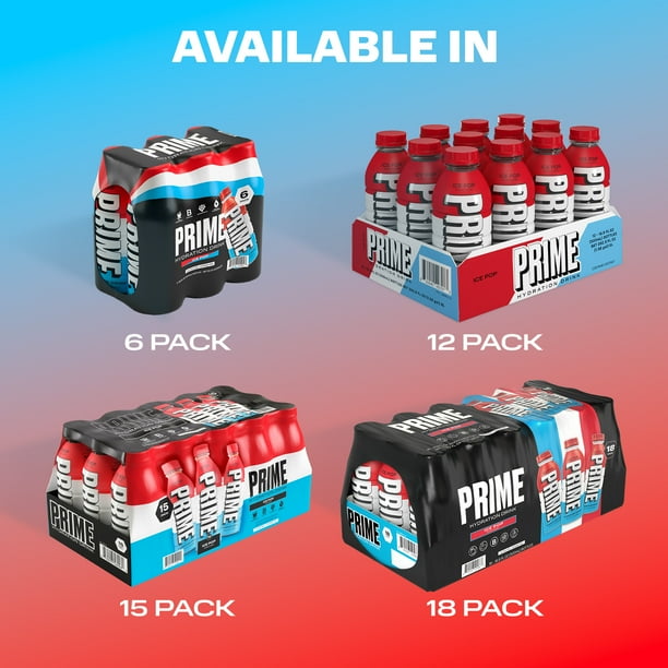 Prime Hydration Sports Drink, Ice Pop, 16.9 fl oz for Office