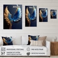 thumbnail image 4 of Designart Blue And Gold Angel Wings VI Canvas Wall Art, 4 of 5