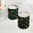 thumbnail image 2 of Yayeee 2 Pack Qtip Holder Bathroom Cotton Swab Canister with Lid Clear Dispenser Set, Green Christmas Hats, 2 of 6