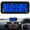 Solar-Blue Green, variant on Small Digital Clock,Car Dashboard Clock Rechargeable, Car Truck Dashboard Time Date Temperature Humidity Display