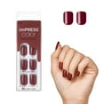 thumbnail image 3 of KISS imPRESS Color  Press on Nails, Espress(y)ourself, Brown, Short Squoval, 30 Count, 3 of 13