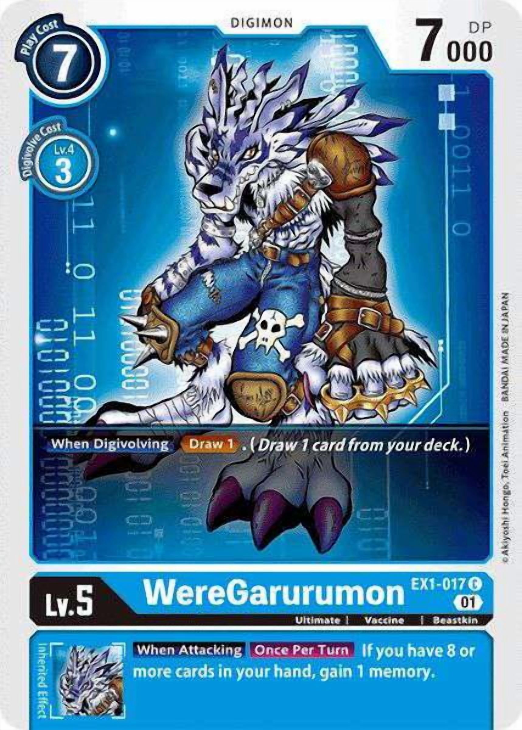 Digimon Classic Collection Common WereGarurumon EX1-017