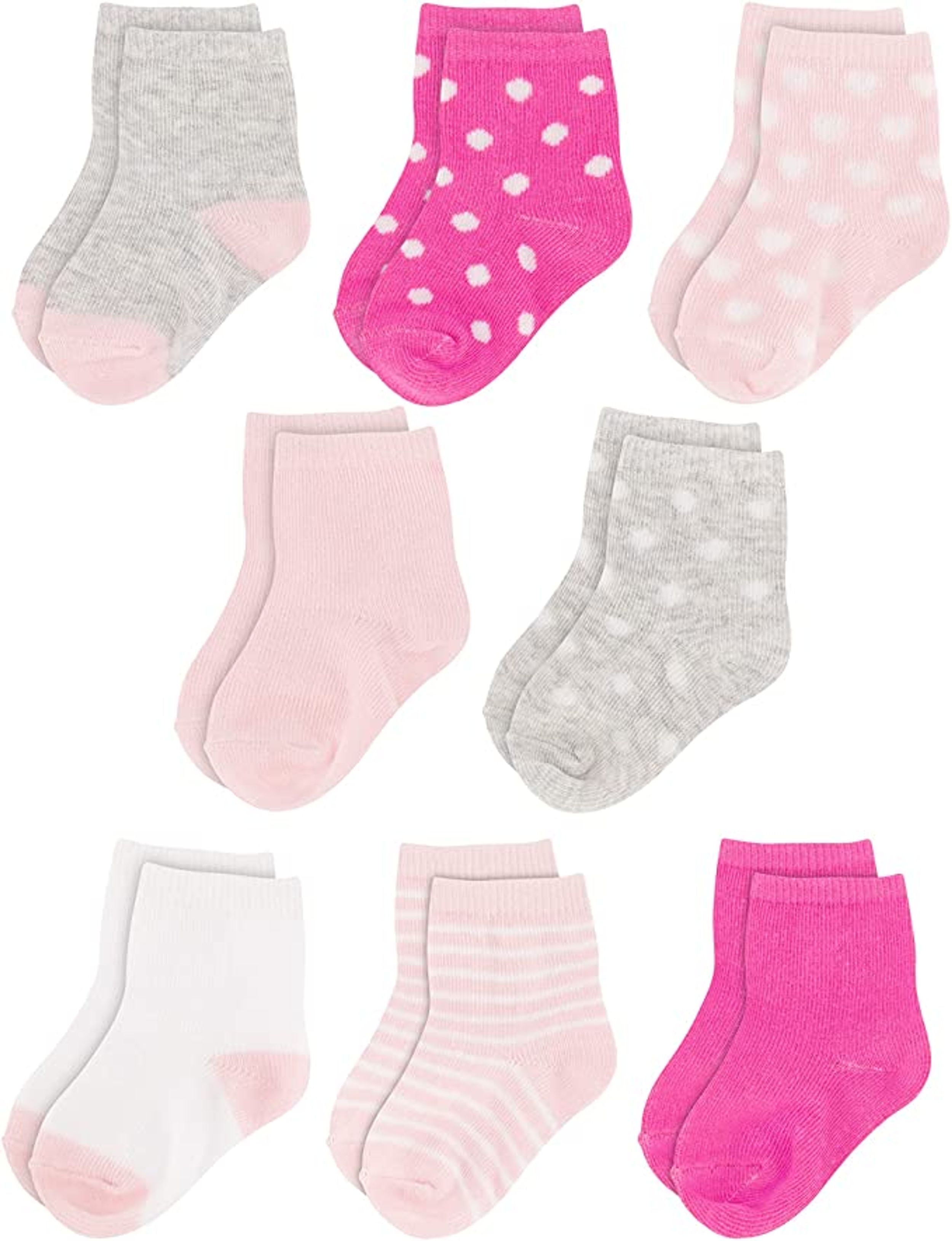 Rising Star Unisex Organic Quarter Baby Socks for Infants (8 Pack ...