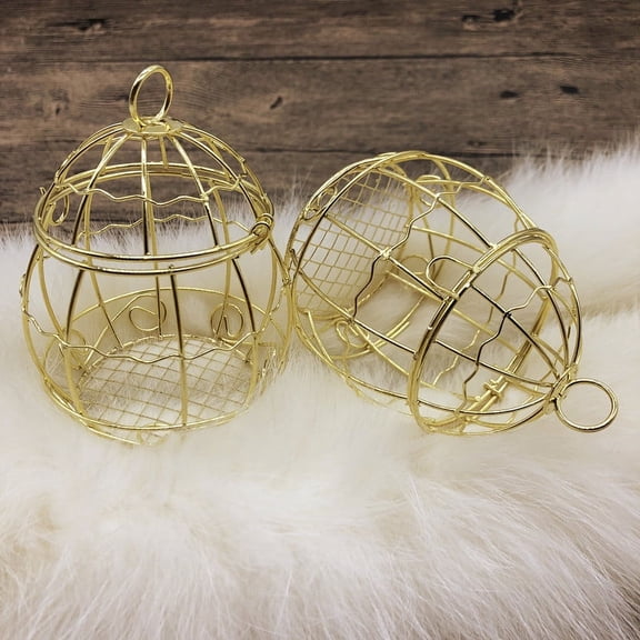Racing Butterfly Mini metal gold vintage retro bird cage candy boxes baby shower favor gift box