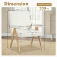 thumbnail image 3 of Costway 1 PCS Fauteuil d'Appoint Mi-Siècle Moderne avec Cadre en Bois de Caoutchouc Massif et Accoudoirs Rembourrés, 3 of 9