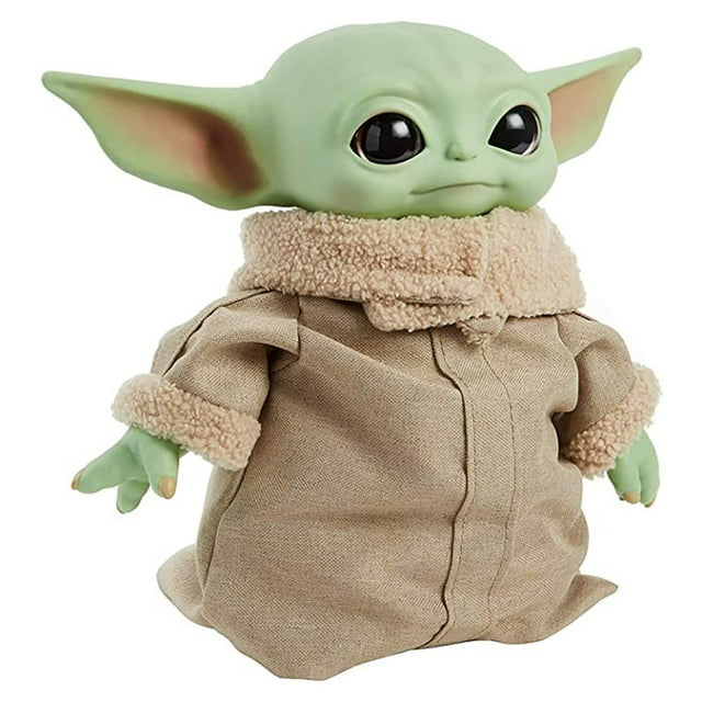 Star Wars The Mandalorian Grogu Plush 11-inch Toy, Squeeze & Blink Character Figure with Sound, Blinking Eyes & Hand Motion