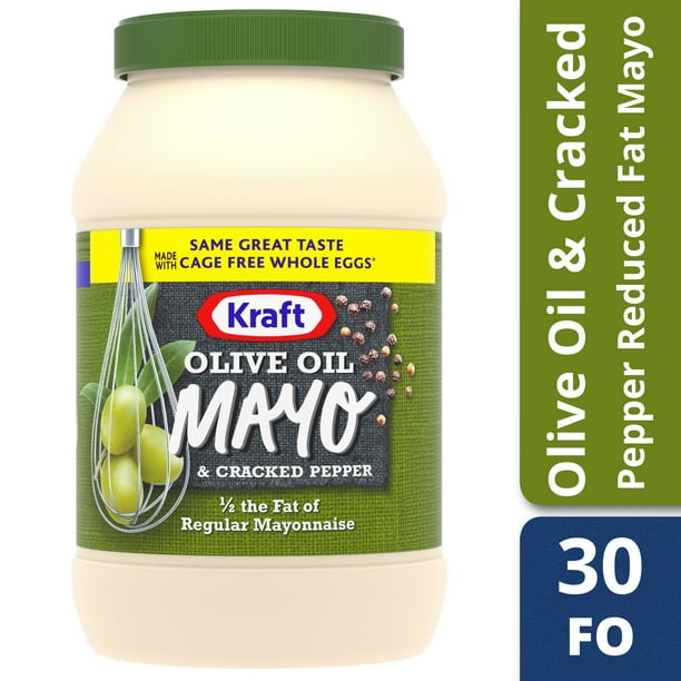Kraft Mayo Reduced Fat With Olive Oil and Cracked Pepper Mayonnaise