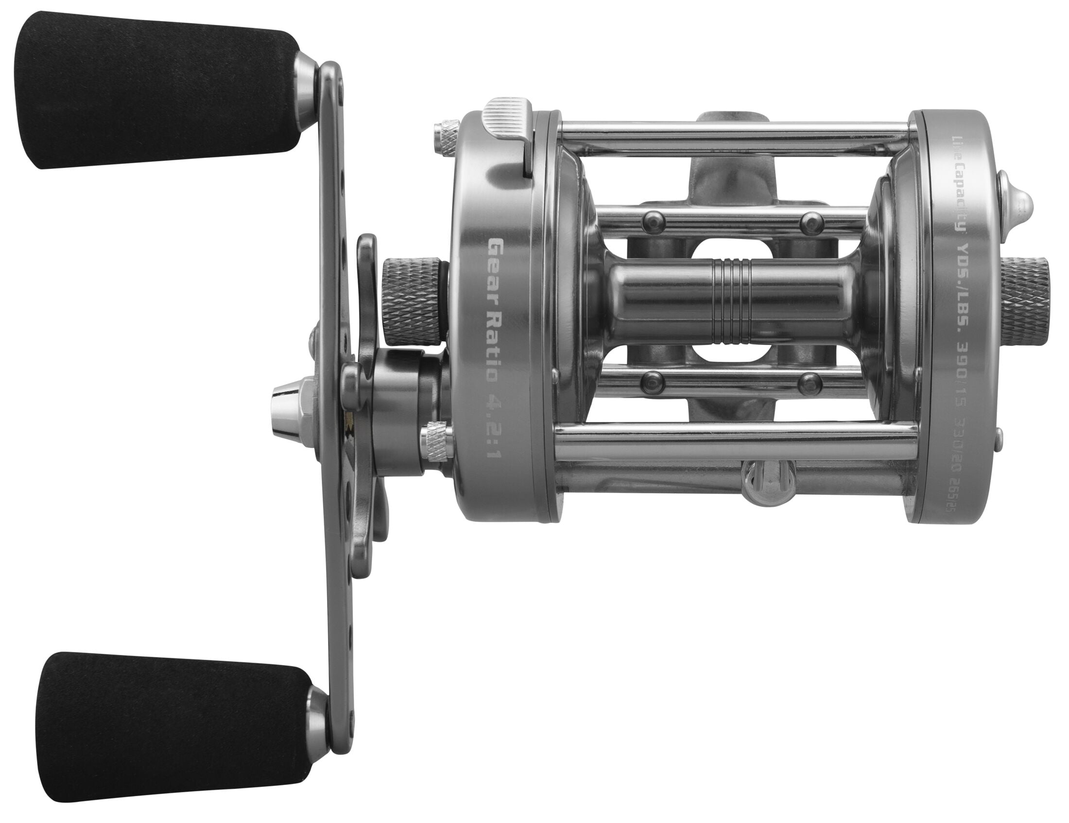 Lew's Laser XL Baitcast Fishing Reel, Size 60 Reel, Silver