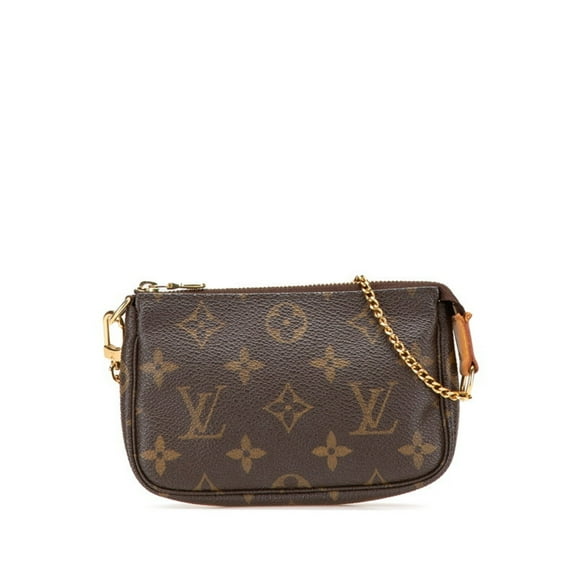 Pre-Owned Louis Vuitton Monogram Accessoires Chain Pouch M58009 Brown Leather Women's... (Good)