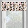 thumbnail image 2 of Ambesonne Grunge Valance Pack of 2, Murky Pastel Rounds Motif, 42"X18", Peach Pink Charcoal Grey, 2 of 5