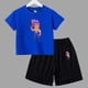 thumbnail image 3 of Conjunto de 2 piezas de camiseta y pantalones cortos divertidos para niños y adolescentes, de algodón, para verano, juego de lucha, Anime, Cosplay, ropa deportiva informal para niño y niña, conjunto p, 3 of 5